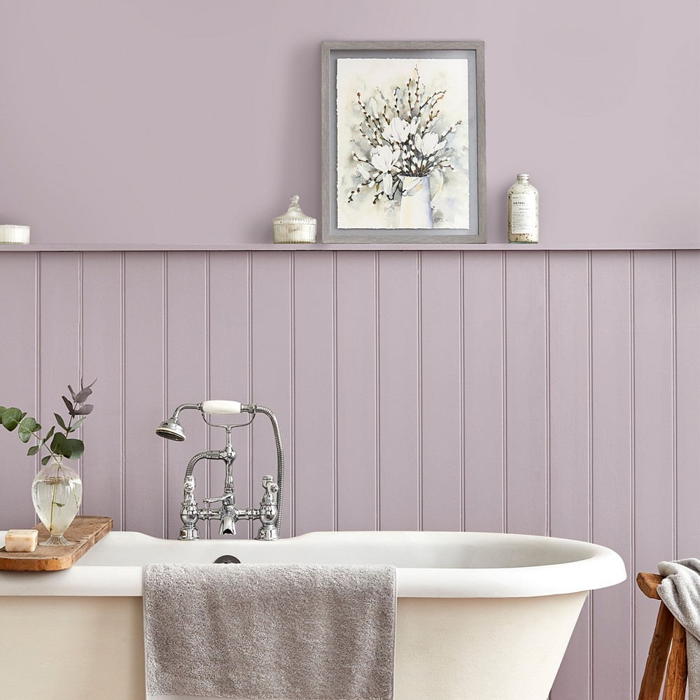 Laura Ashley Eggshell Paint in Heather Purple